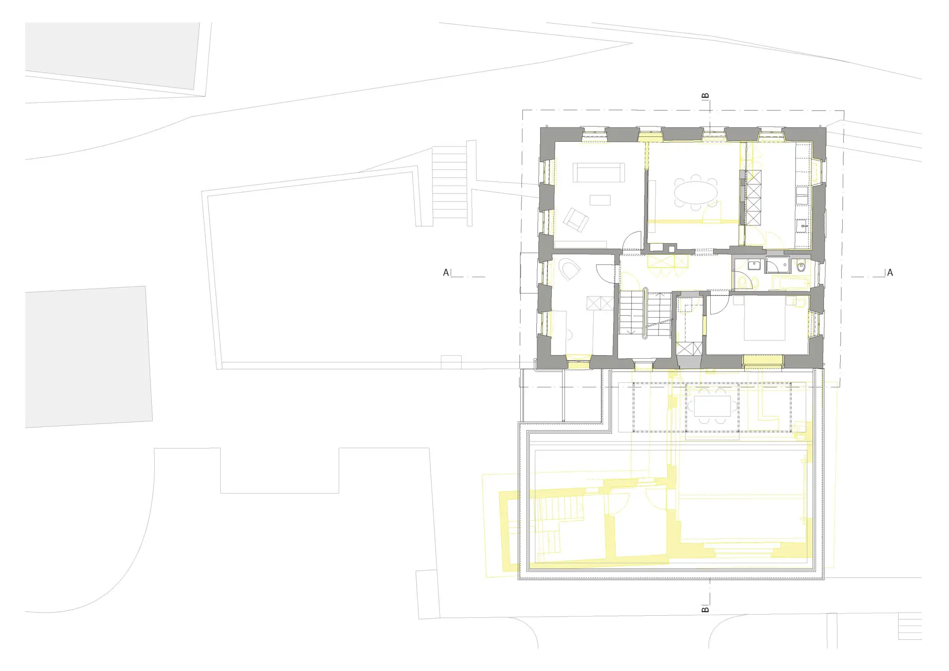 25_Umbau_Pfarrhaus mit Anbau Tenn Igis_Grundriss Obergeschoss